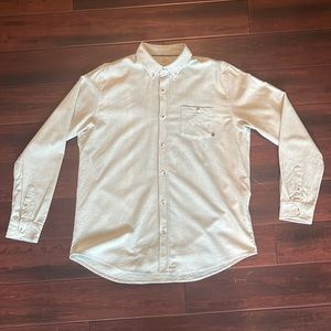 Free Fly Apparel bamboo cotton button down. Light green size large